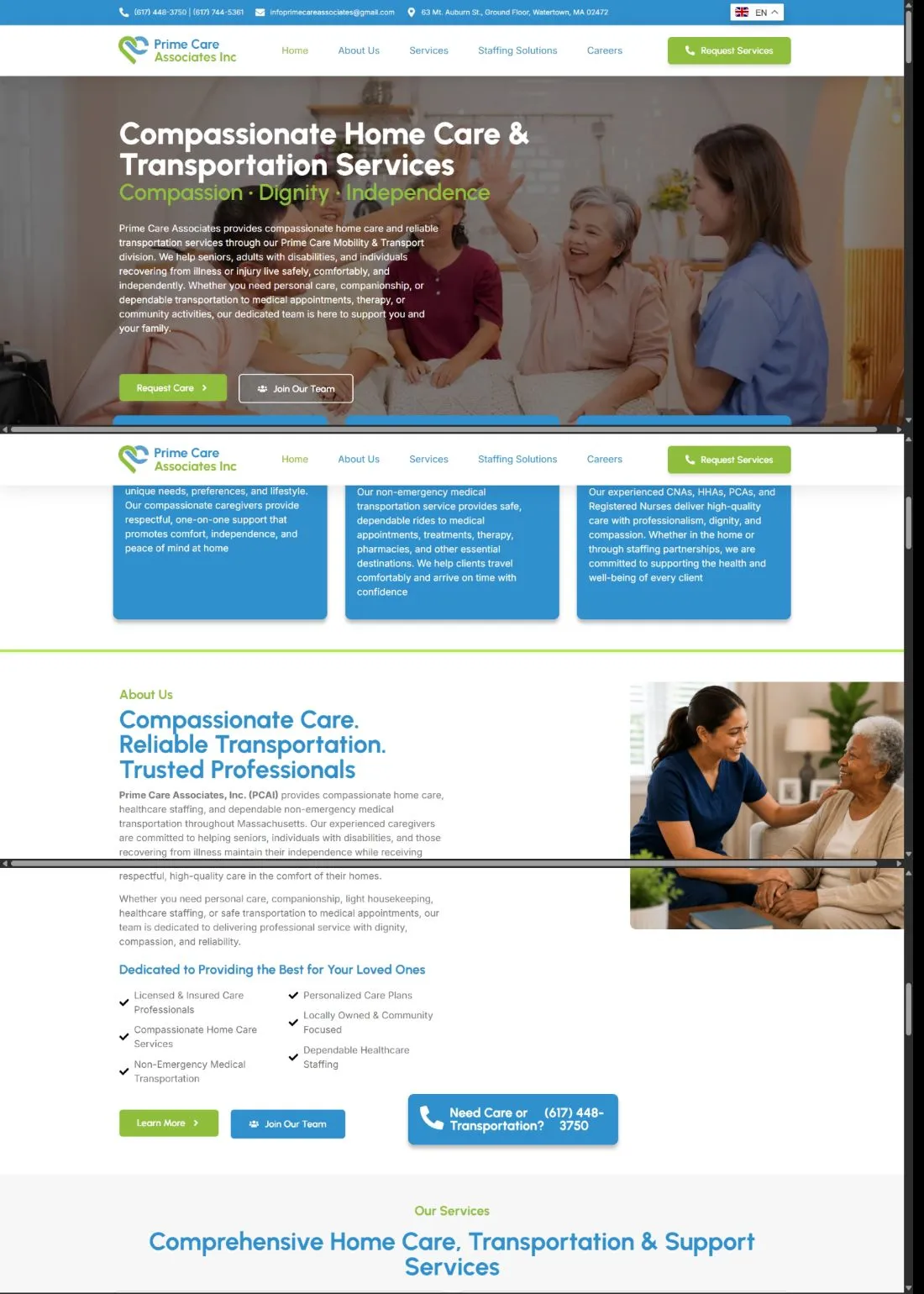 Prime Care Associates website